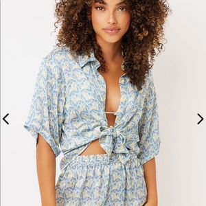 Silk button up shirt